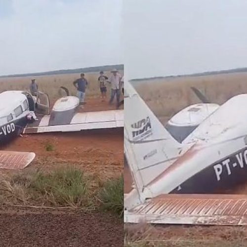 DEPUTADO NÃO ESTAVA: Avião de Júlio Campos faz pouso forçado em rodovia de MT