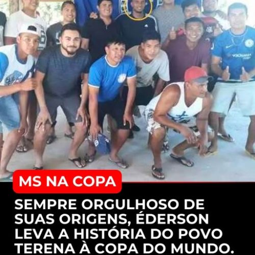 ESPORTES: Da tribo terrena para a copa do mundo