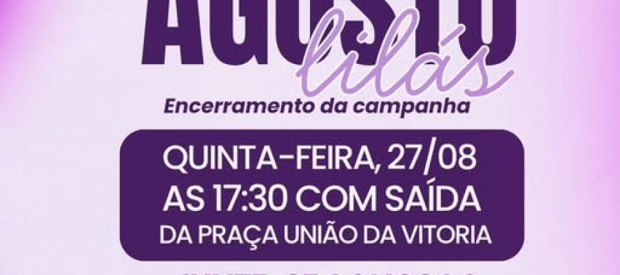 Itanhangá realiza Marcha Agosto Lilás nesta quinta-feira para encerrar campanha de conscientização