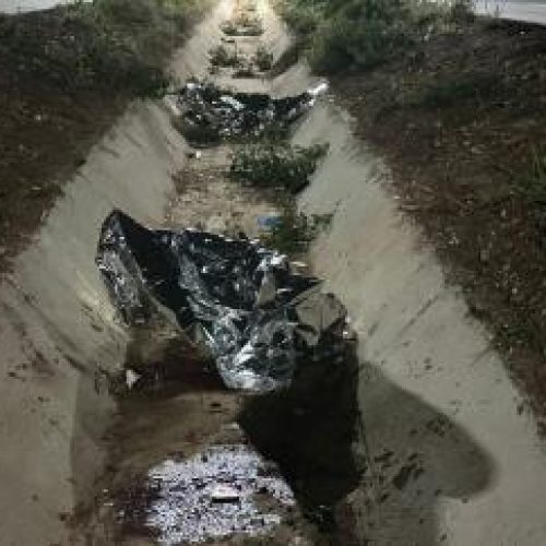 ARREMESSADOS EM VALA: Casal morre após condutor perder o controle da moto e atingir poste em Cuiabá