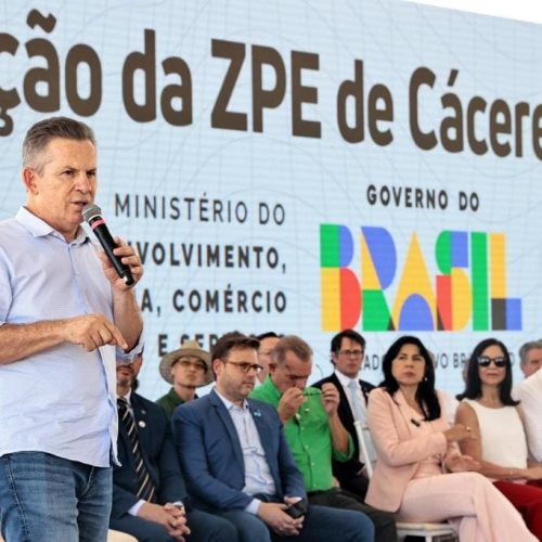 “A ZPE é um marco para a industrialização de Mato Grosso”, afirma governador ao entregar obra
