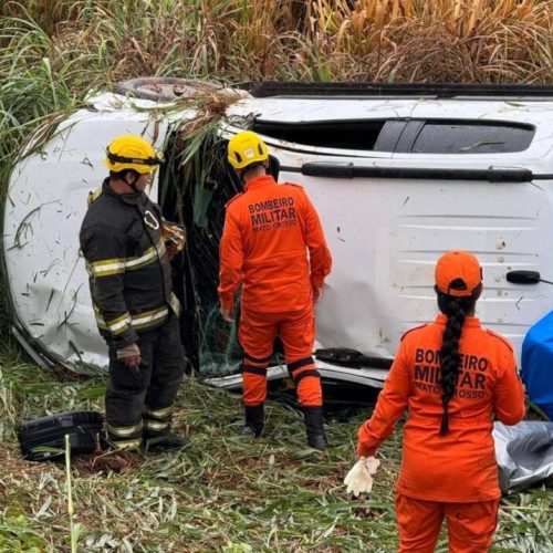 Acidente com seis ocupantes deixa dois mortos e motorista foragido em Mato Grosso