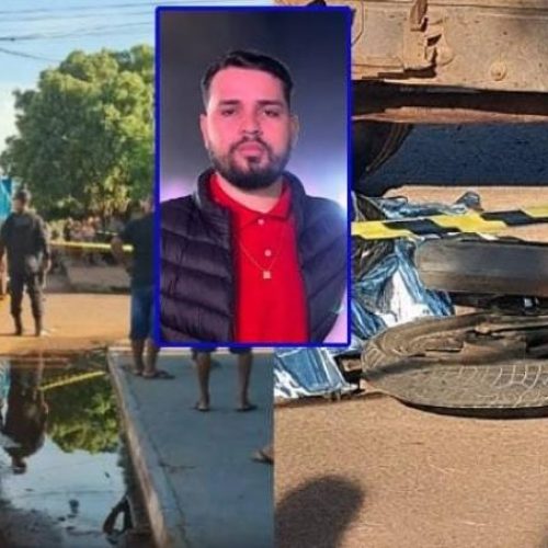 Acidente entre moto e caminhão em cruzamento de ruas mata estudante universitário de 23 anos