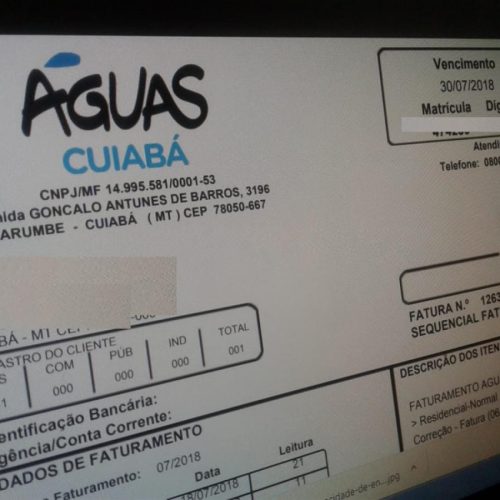 Águas Cuiabá cobra dívida de terceiro e terá que devolver em dobro com indenização