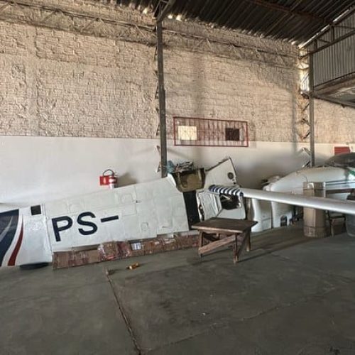 Avião usado para transporte de drogas é apreendido em operação da PF em MT