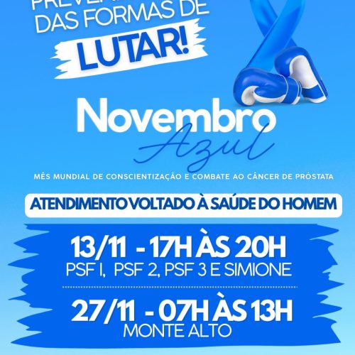Itanhangá-MT: Secretaria de Saúde promove ações do Novembro Azul com atendimento especial à saúde do homem