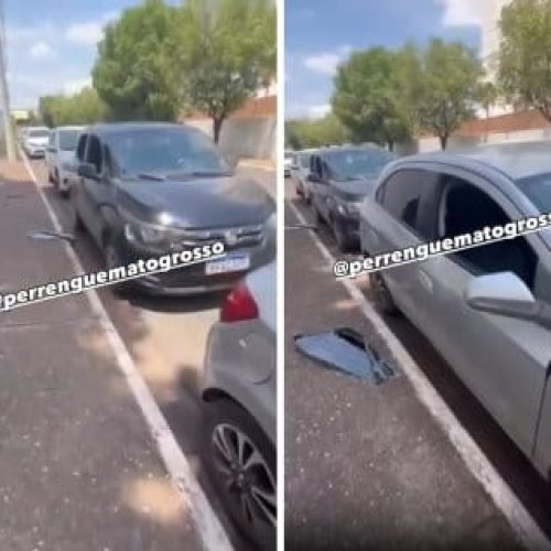 Bandidos arrombam veículos e furtam objetos em bairro nobre de Cuiabá; veja vídeo