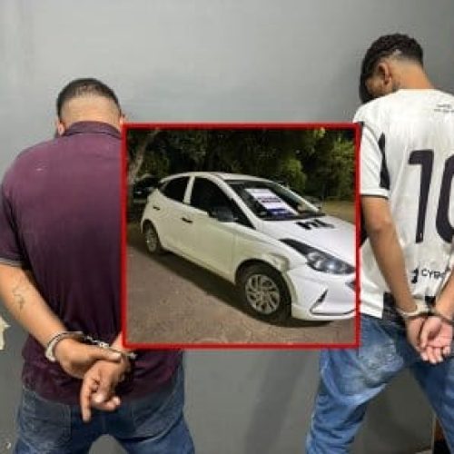 Bandidos rendem mulheres com arma falsa e roubam carro perto de supermercado