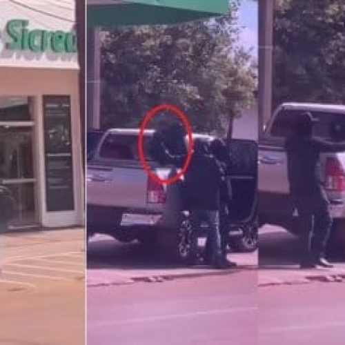 Bando fortemente armado invade agência do Sicredi e foge com dois reféns; PM realiza cerco