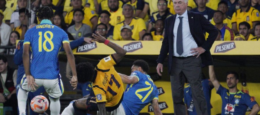 Brasil joga mal e fica no 0 a 0 com o Equador na estreia de Ancelotti