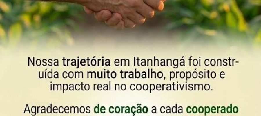 Itanhangá-MT: Cooperita celebra 16 anos de história fortalecendo o cooperativismo em Itanhangá