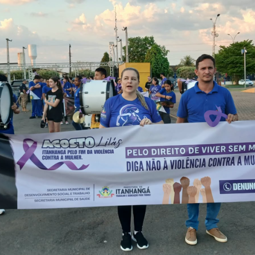 Marcha Agosto Lilás reúne comunidade em Itanhangá no combate à violência contra a mulher