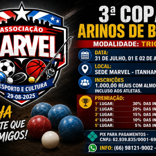 Itanhangá-MT: 3ª Copa Arinos de Bocha movimentará Itanhangá com atletas de Mato Grosso e de vários estados do Brasil