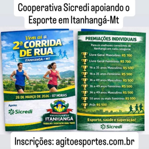 ESPORTES: Itanhangá realiza 2ª Corrida de Rua em comemoração aos 26 anos do município