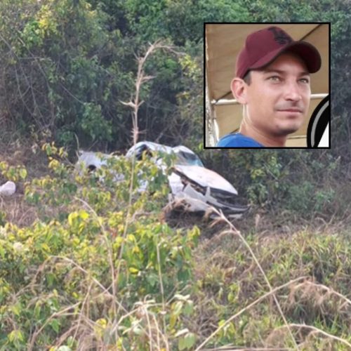 Caminhonete capota em ribanceira e motorista morre na MT-170, em Juína