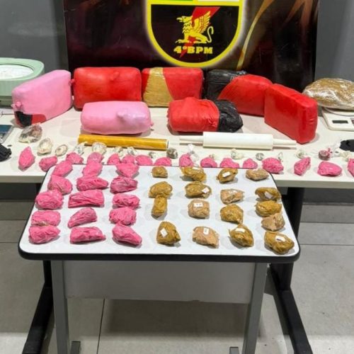 Casal é preso com oito tabletes mais 68 porções de super maconha em Várzea Grande