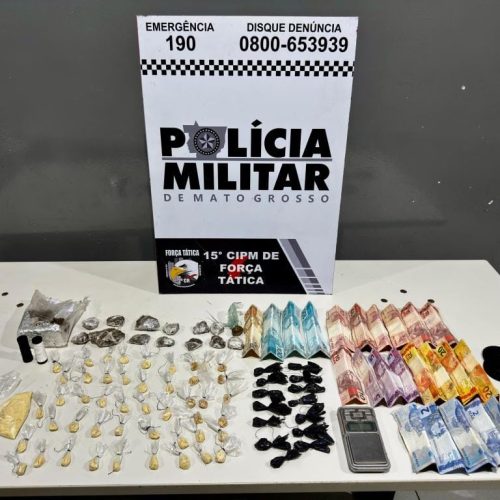 Casal é preso com porções de maconha e pasta base de cocaína em Várzea Grande