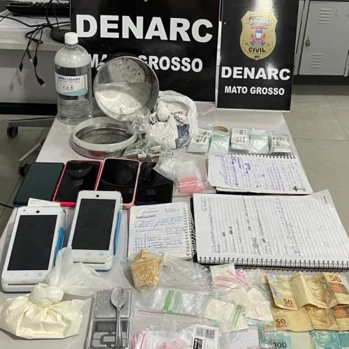 Casal que vendia cocaína batizada em casa no centro de Cuiabá é preso