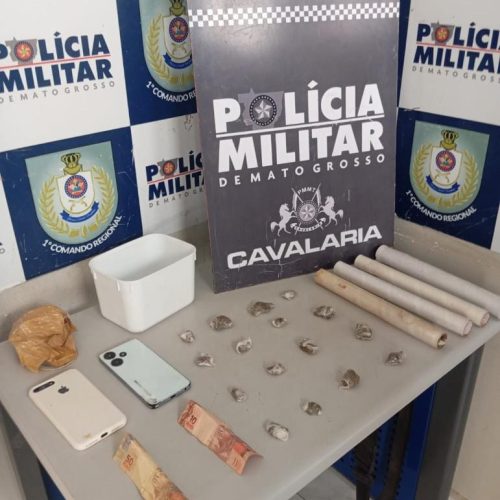 Cavalaria da PM apreende adolescente com porções de drogas em Cuiabá