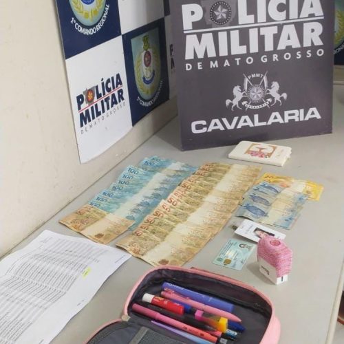 Cavalaria da PM prende homem e recupera R$ 1,9 mil furtados de veículo em Cuiabá