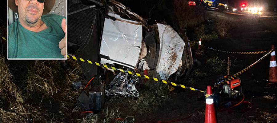 Sorriso: Motorista morre após bater Strada em carreta na BR-163 próximo ao trevo de Vera; Foi a segunda morte neste domingo em diferença de 5km