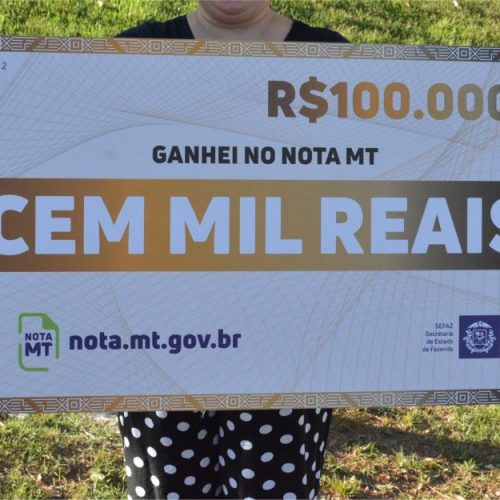 Mais de 10 mil pessoas foram sorteadas pelo Nota MT em 2025