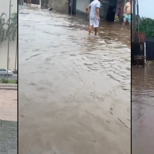 Chuva forte inunda avenidas e ruas de Cuiabá e VG, derruba árvores e afeta áreas de hospital