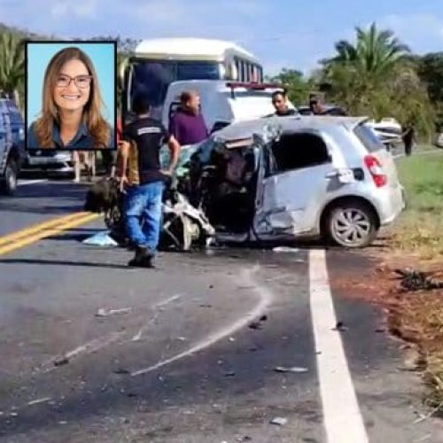 Colisão entre carro e caminhonete mata motorista e fere prefeita de Barão de Melgaço