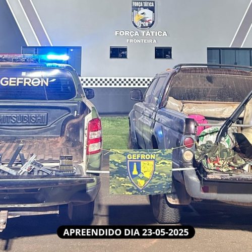 Confronto com policiais do Gefron termina com dois criminosos mortos e arsenal apreendido em MT