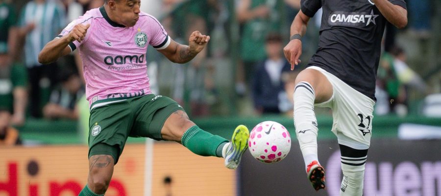 Coritiba e Botafogo empatam e mantêm jejum de vitórias no Brasileirão