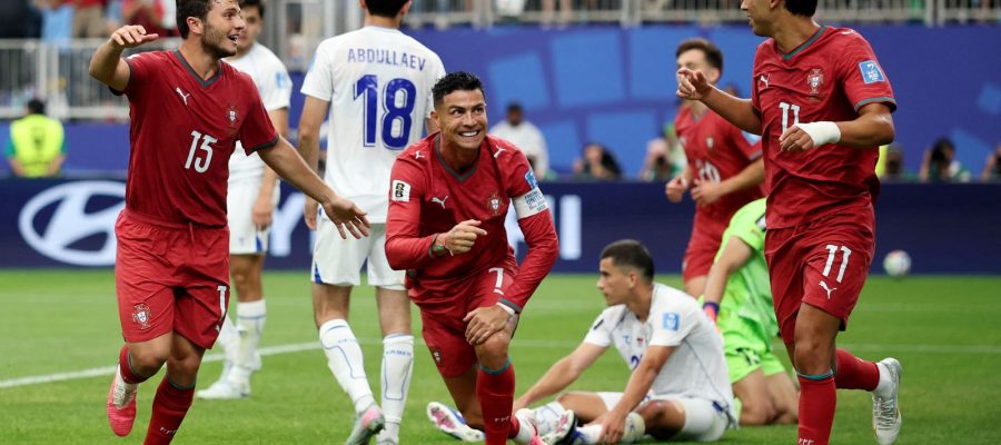 Cristiano Ronaldo faz dois gols e Portugal vence o Uzbequistão por 5x0