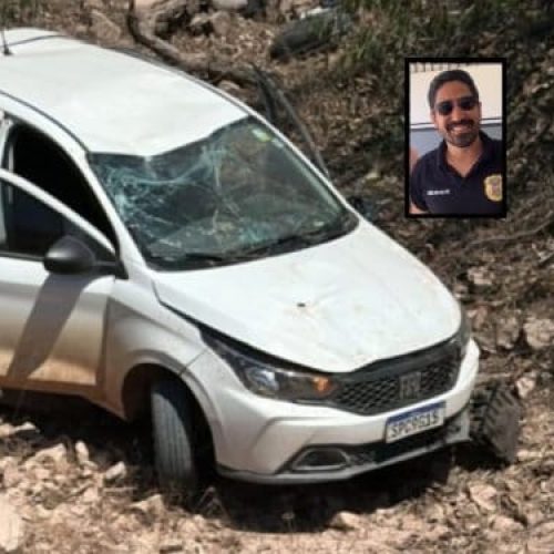 Delegado que capotou viatura em rodovia estadual está intubado em estado grave em Cuiabá