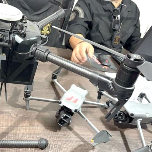 Fora de combate: Polícia penal abate mais um drone que sobrevoava a Mata Grande
