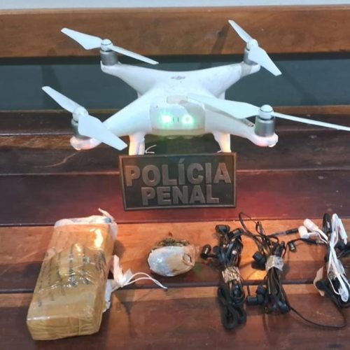 Drone com materiais ilícitos é apreendido por policiais penais na Penitenciária de Rondonópolis