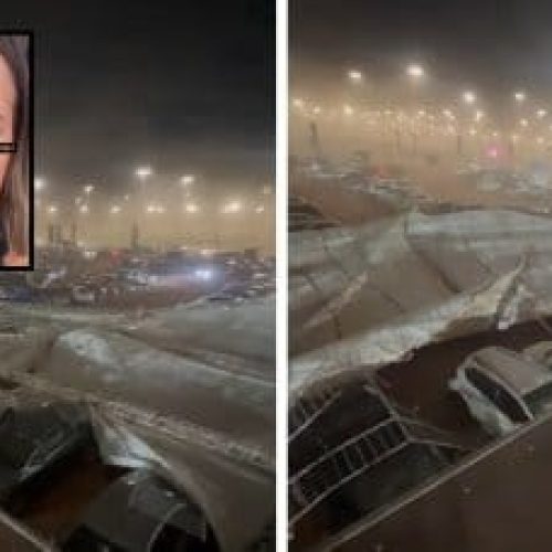 Empresária diz que teve braço quebrado após cobertura de arquibancada “voar”