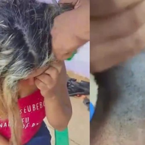Ex-marido raspa cabeça de mulher por não aceitar o fim do relacionamento; vídeo