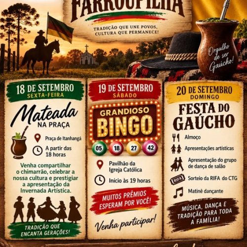 Itanhangá-MT: CTG Fogo de Chão prepara programação especial para a Semana Farroupilha