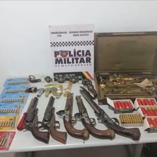 Faccionado de Cuiabá é preso ao tentar furtar armas em Tangará da Serra