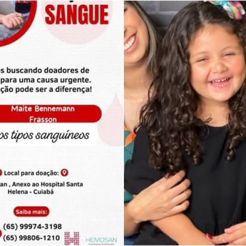 Família pede doações de sangue para menina que foi esfaqueada pelo pai; vítima está na UTI