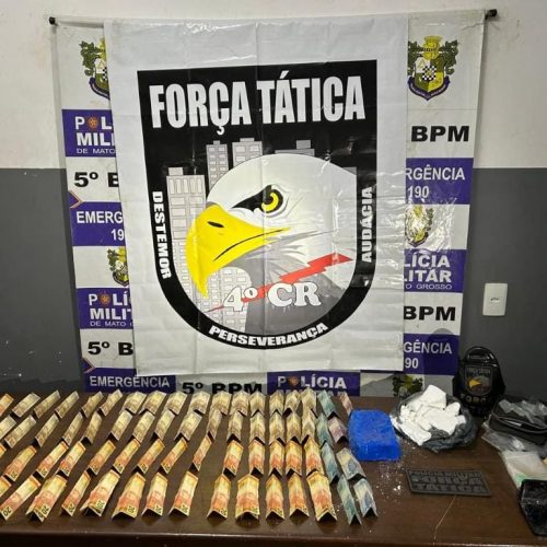 Foragido da Justiça por homicídio é preso pela Força Tática por tráfico de drogas