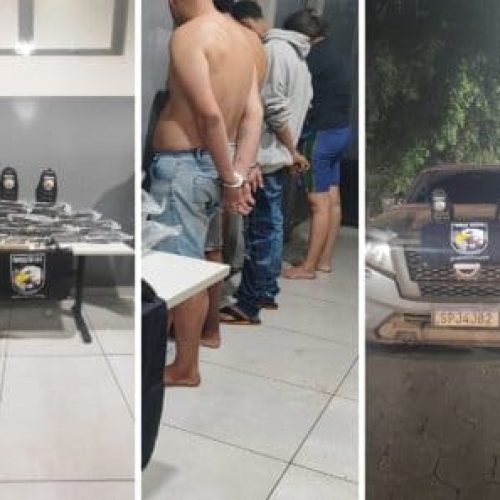 Força Tática apreende carga de drogas, recupera caminhonete e prende quatro traficantes em VG