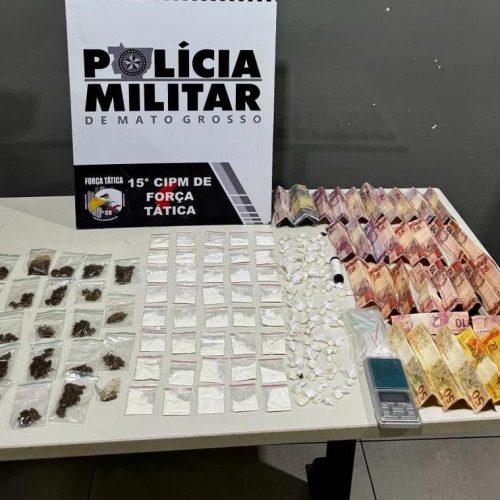 Força Tática prende dois faccionados por tráfico e apreende 91 porções de entorpecentes