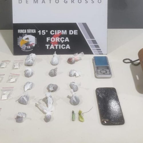 Força Tática prende mulher por tráfico e apreende 23 porções de drogas em Várzea Grande