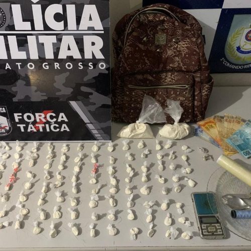 Força Tática prende traficante em flagrante com 112 porções de drogas em Cuiabá