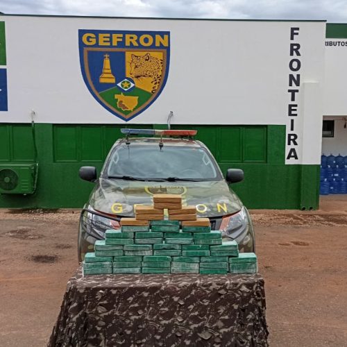 Gefron apreende 48 tabletes de cocaína e causa prejuízo de R$ 864 mil às facções criminosas