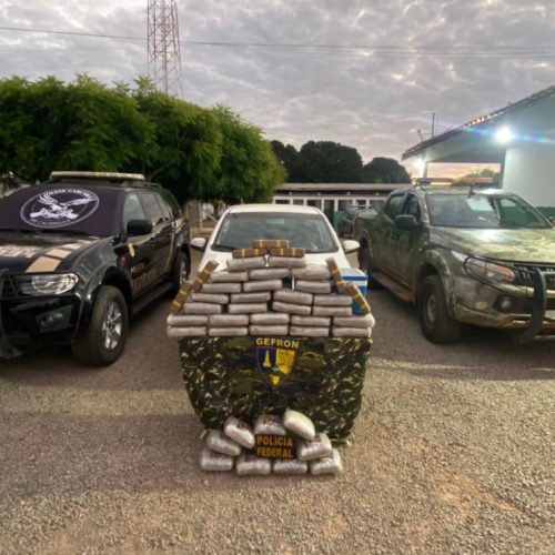 Gefron e PF confiscam R$ 233 mil em drogas em carro de prefeitura usado para transportar pacientes