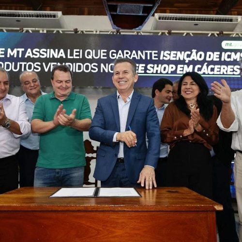 Governador sanciona lei e afirma que Free Shop vai dar “impulso novo” para a região Oeste de MT