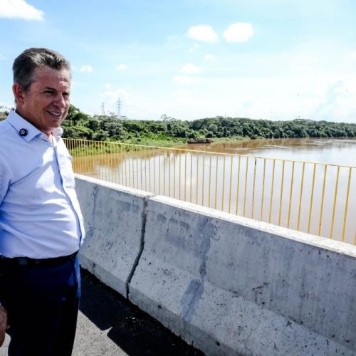 Governador vistoria obra e quer inaugurar mais uma ponte entre Cuiabá e VG ainda neste ano