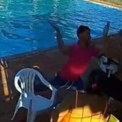 Homem agride mulher em clube esportivo em MT na frente dos filhos; veja vídeo