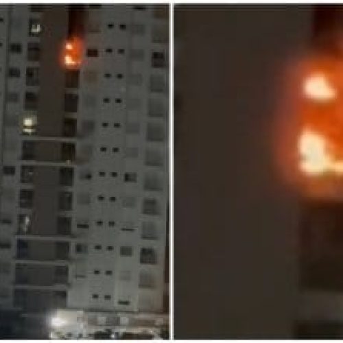 Incêndio atinge prédio de luxo em Cuiabá e força evacuação de duas torres